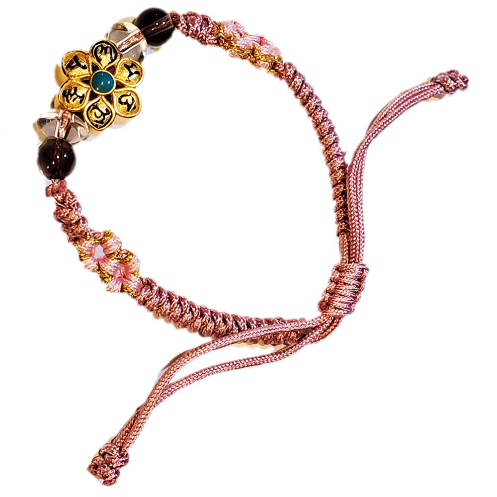 六字真言{沙金} 中國結手鍊【十方】151639