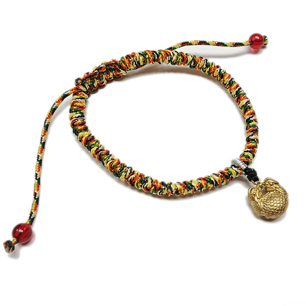 精進木魚 {銅} 五色線手鍊【十方】151747