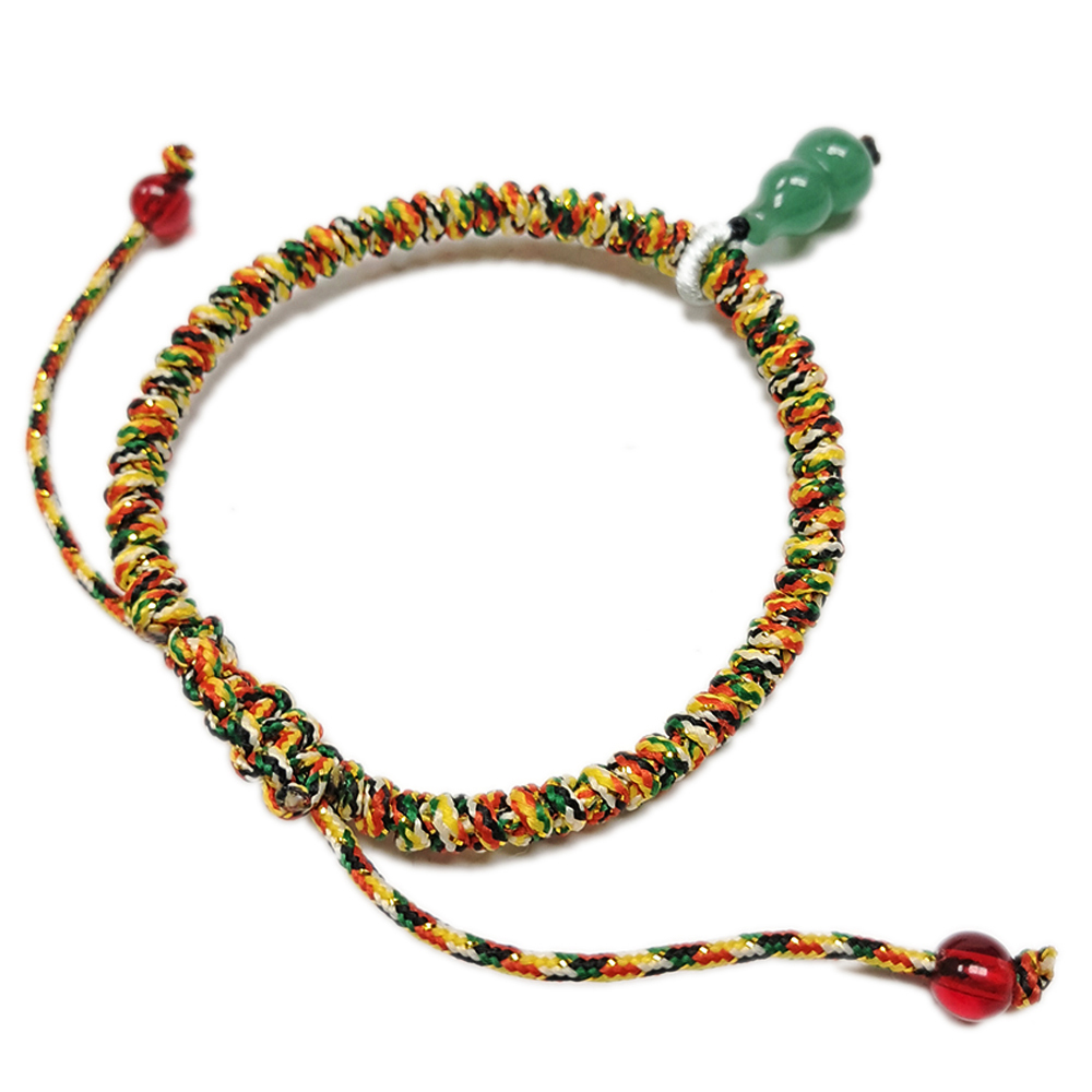 葫蘆{東菱玉}五色線手鍊【十方】151742