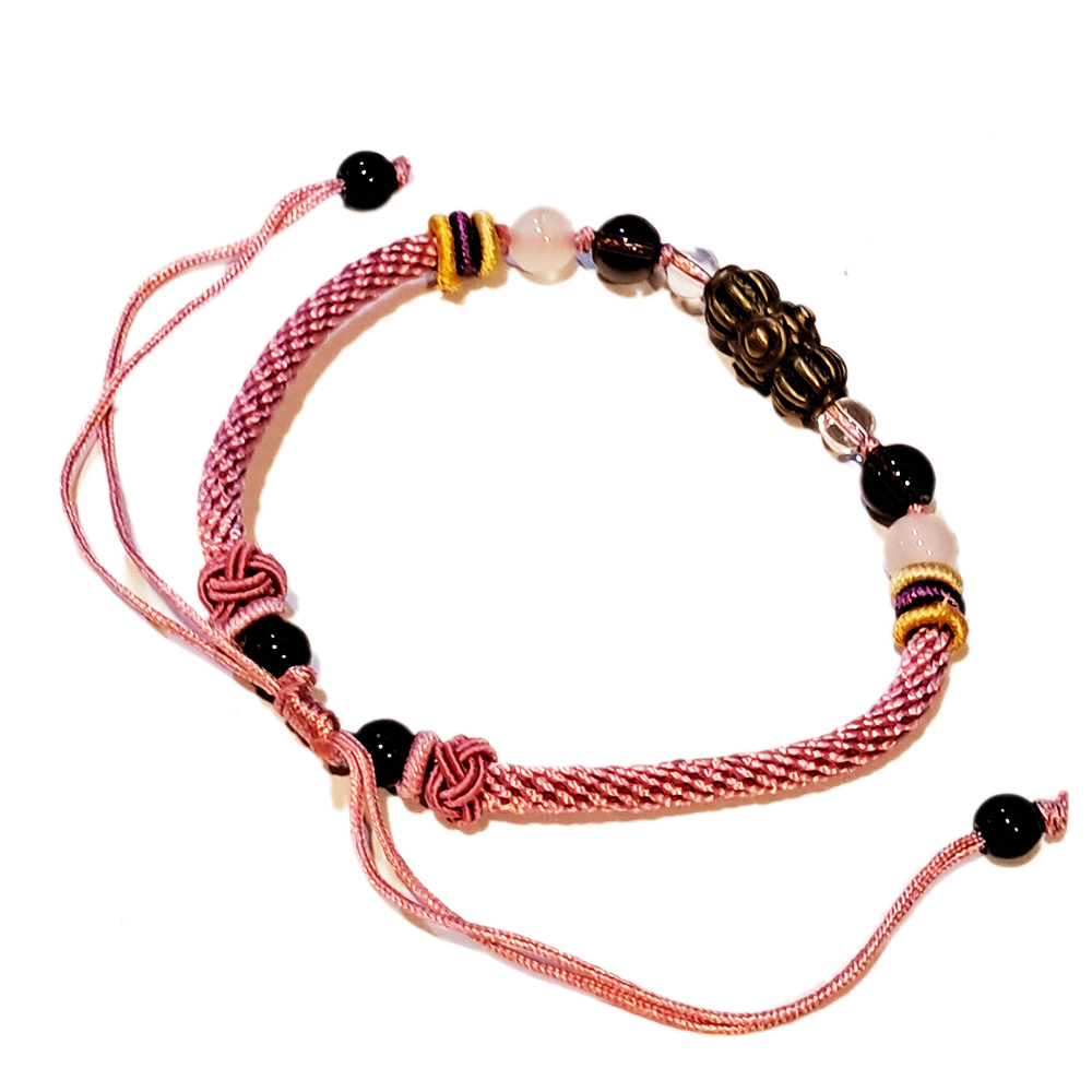 九鈷金剛杵{銅}中國結手鍊【十方】151722