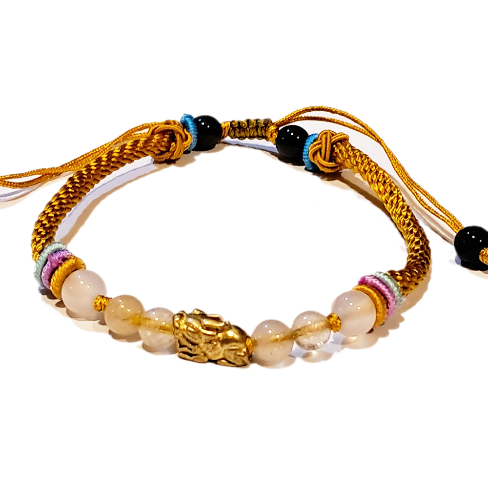 招財貔貅{金銅}中國結手鍊【十方】151698