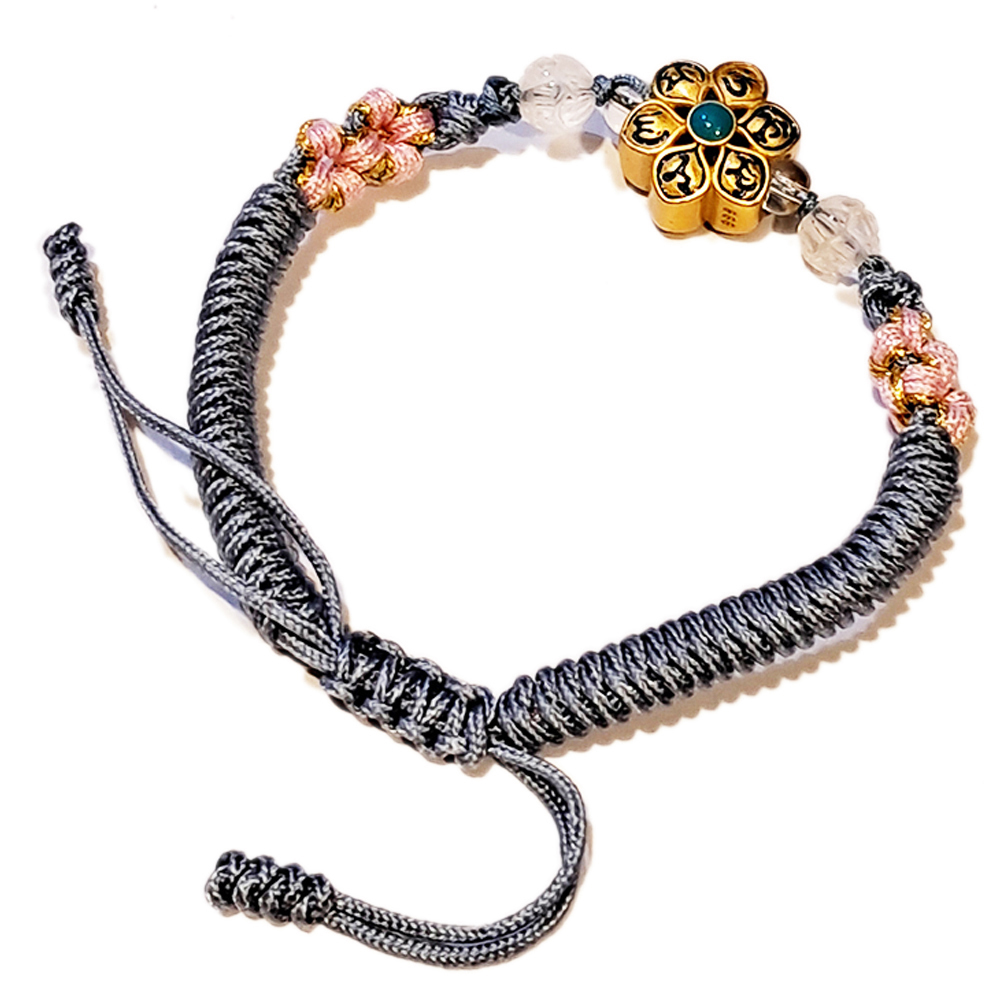 六字真言 水晶 沙金手鍊【十方】151702