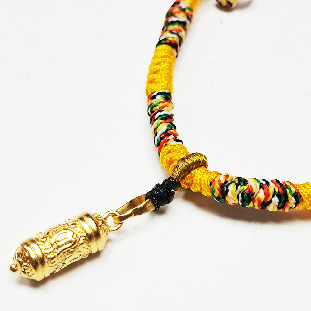 轉經輪{金銅}五色線手鍊【十方】151814