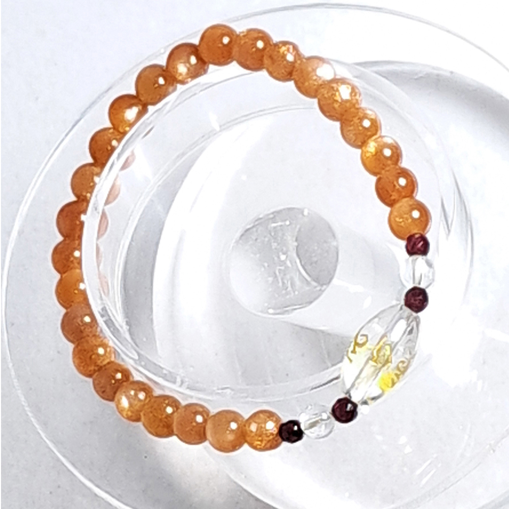 六字真言&太陽石手珠5mm【十方】151777