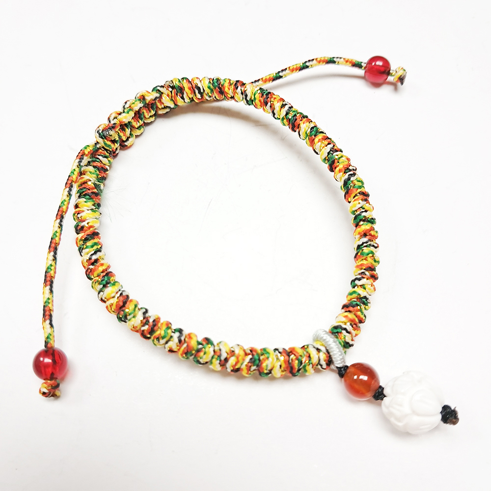 六字真言{硨磲}五色線手鍊【十方】151794