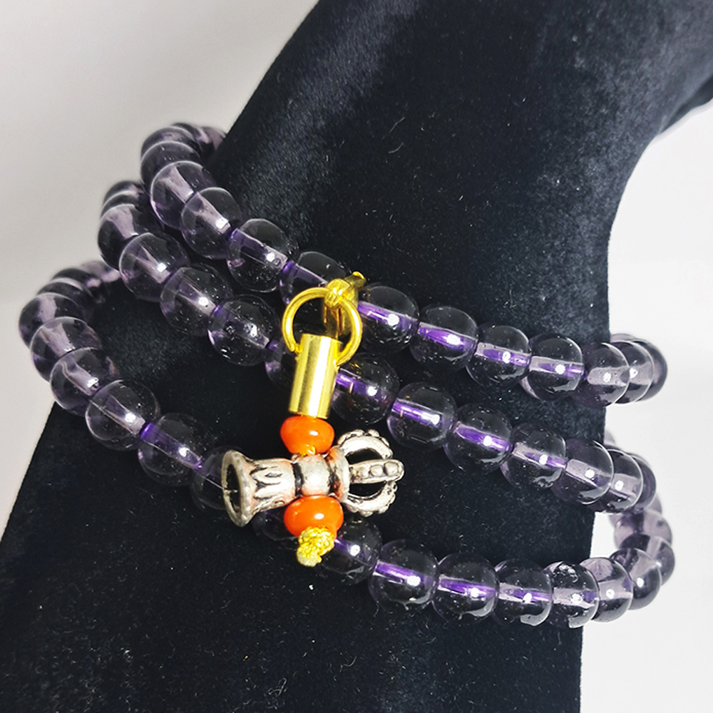 金剛鈴&紫琉璃3圈手珠6mm【十方】152587