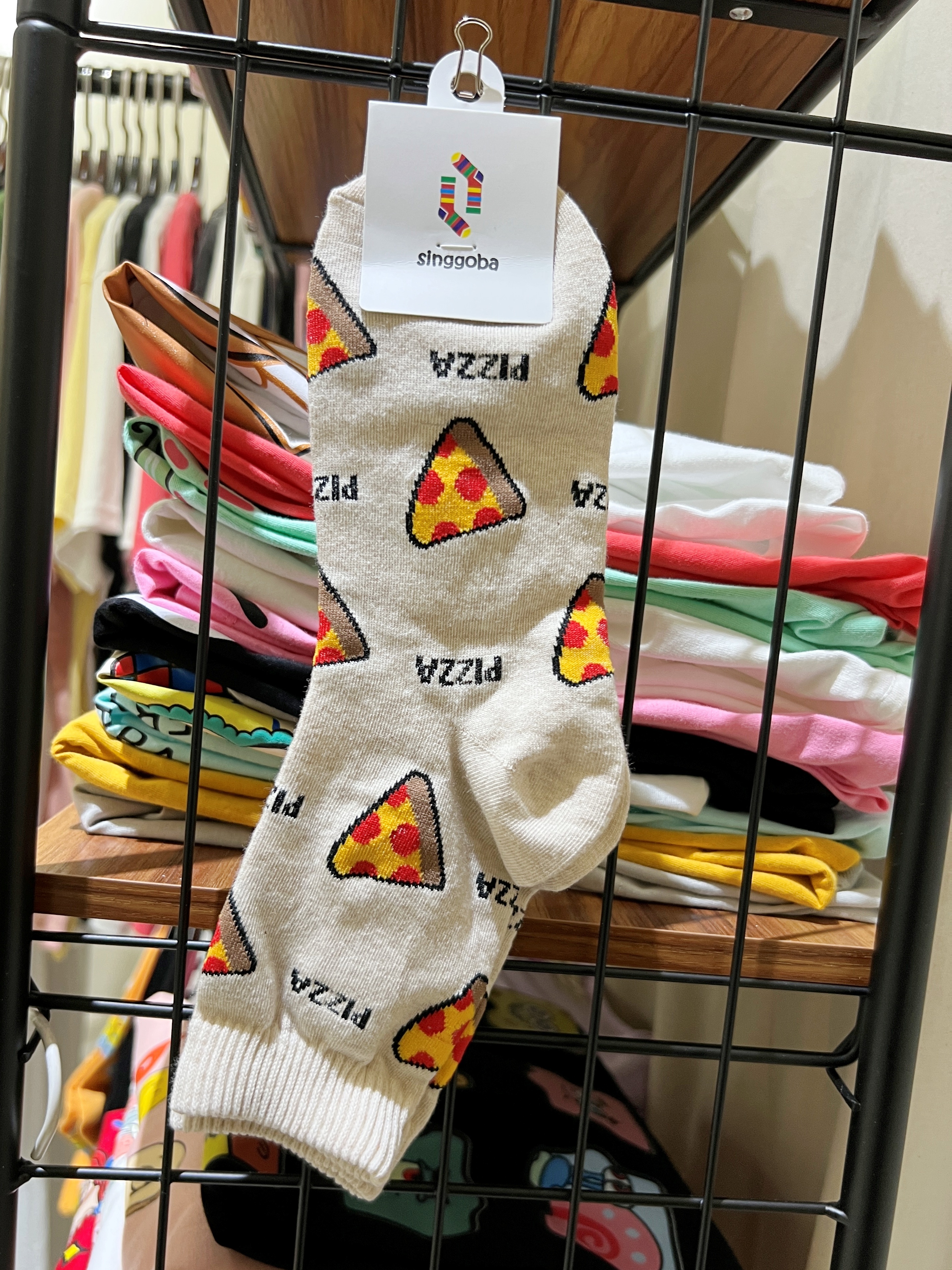 正韓俏皮可愛PIZZA襪