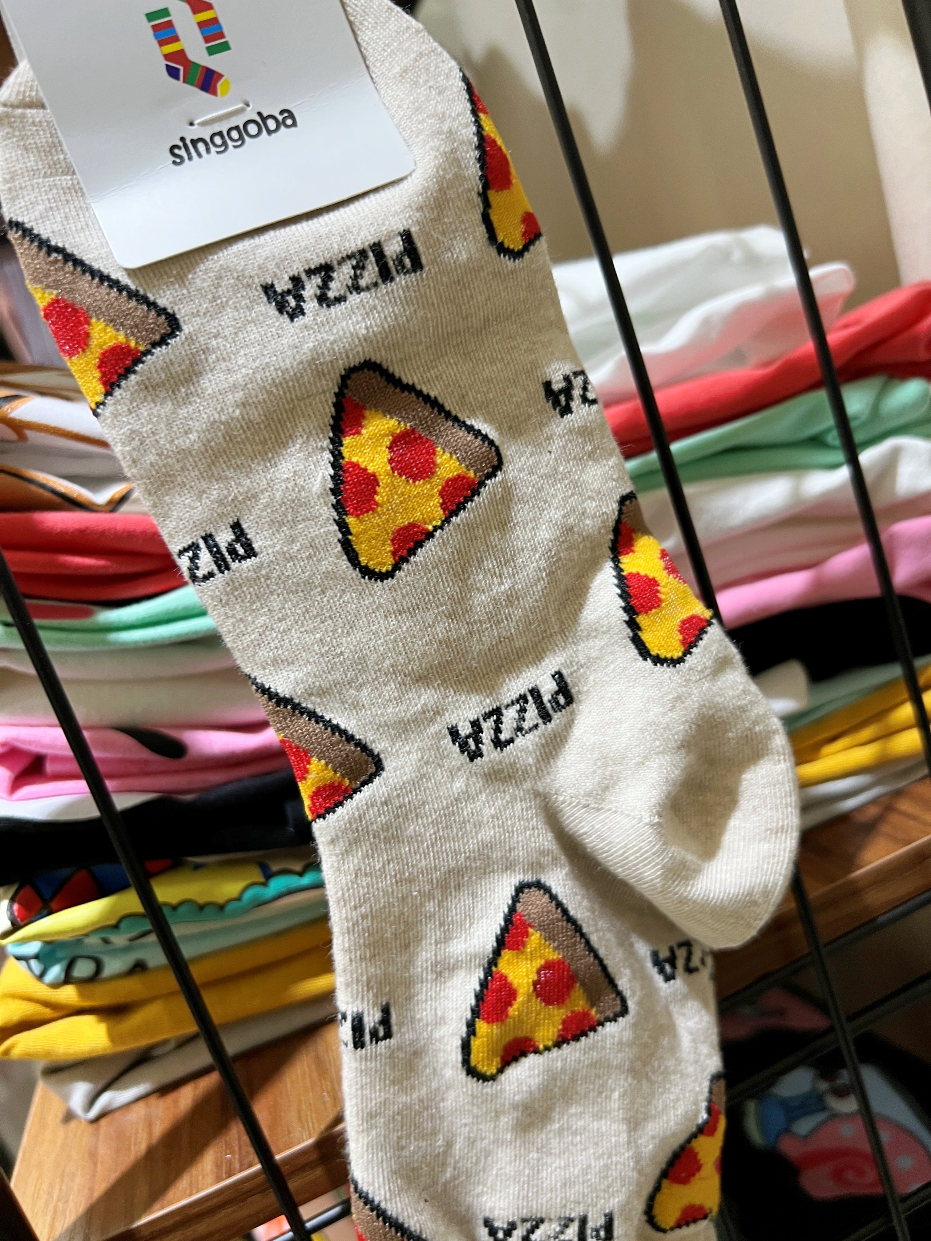 正韓俏皮可愛PIZZA襪