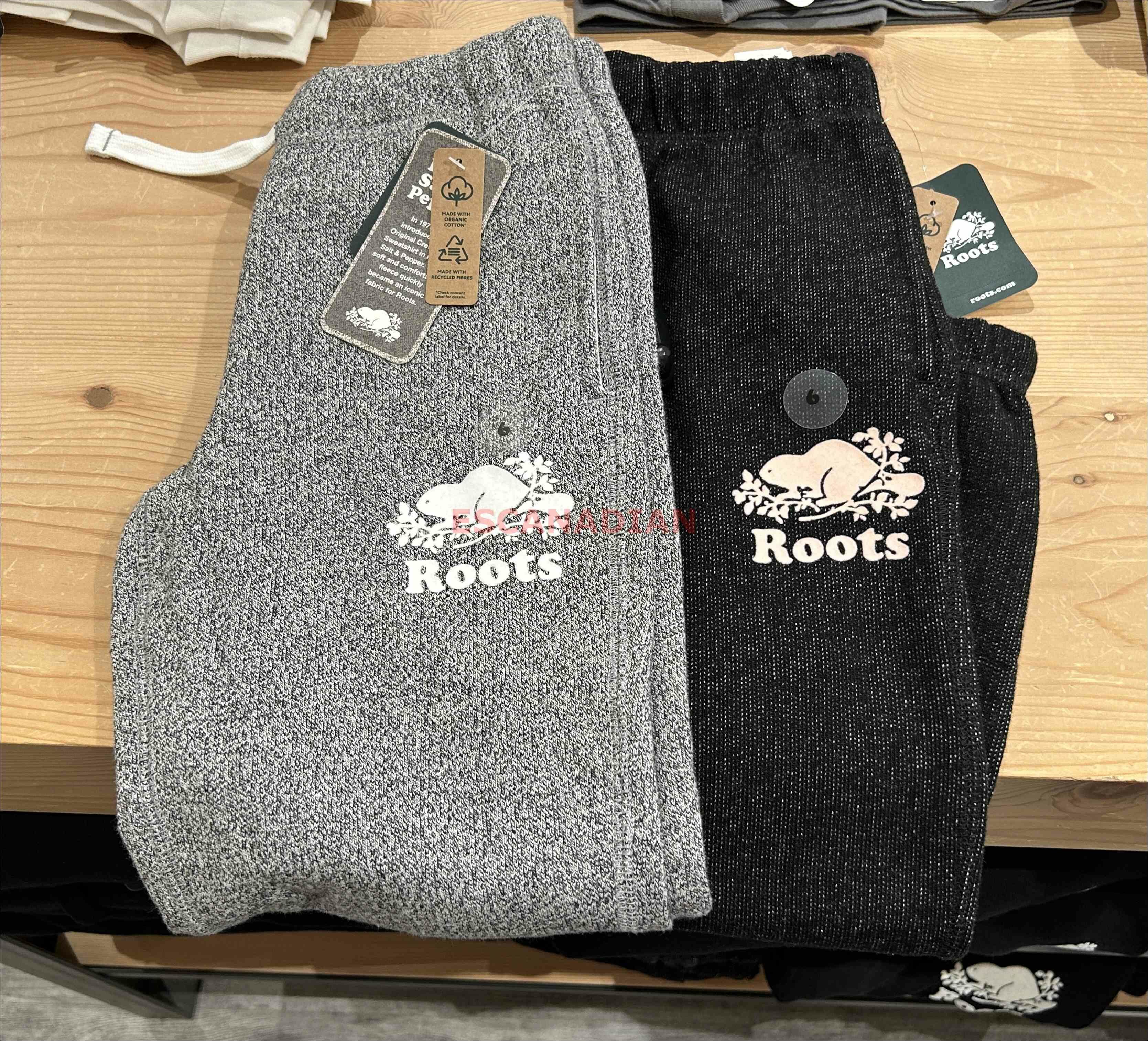 ROOTS 女大童 經典款 縮口 刷毛 棉褲 (2色) (背面有字)