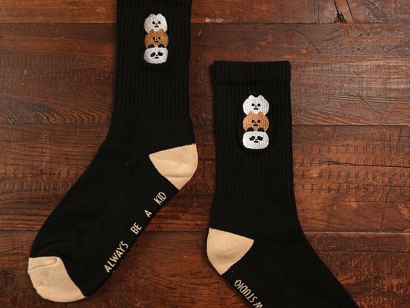 小黃間｜運動長襪｜三寶熊