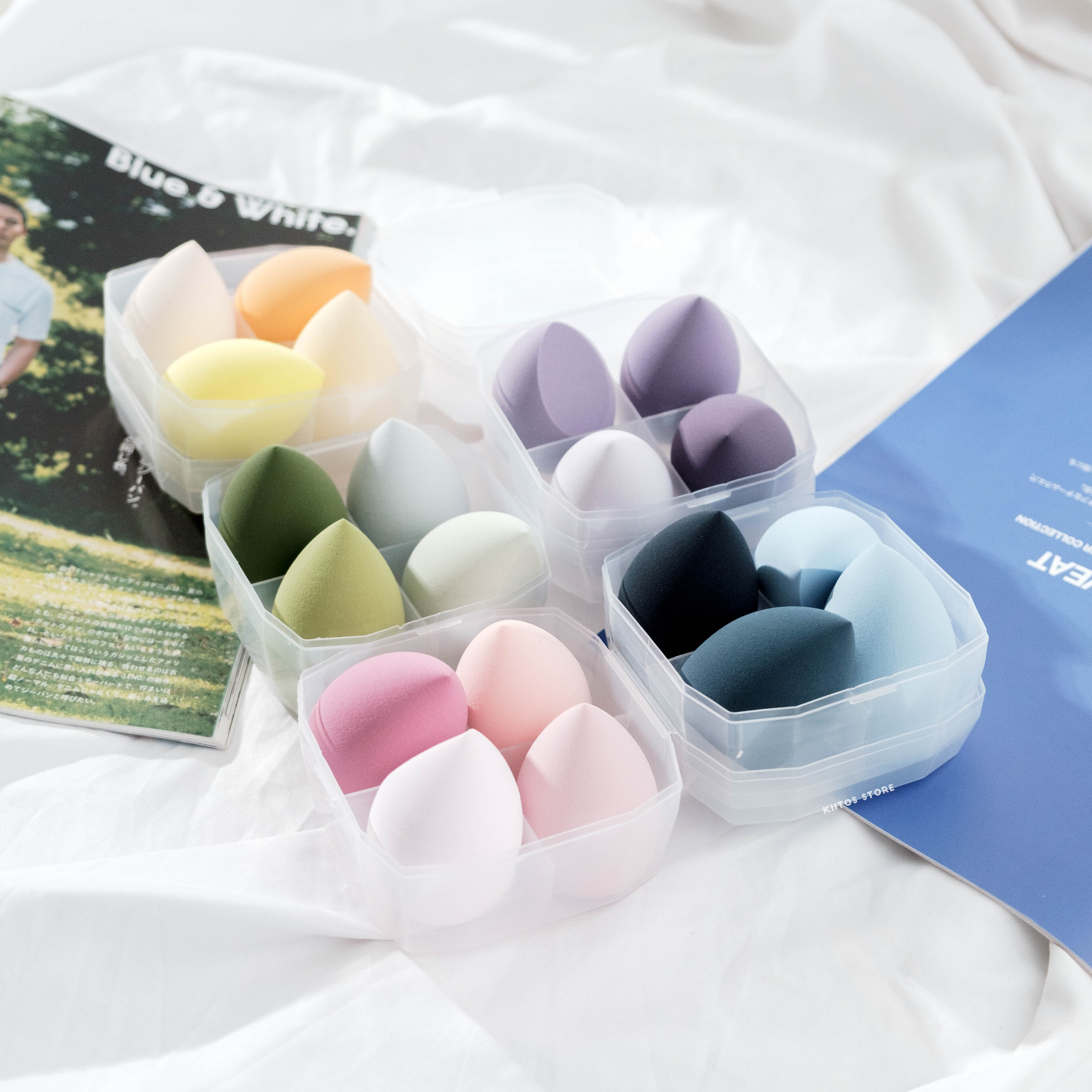 現貨 馬卡龍色系 超軟海綿美妝蛋 乾濕兩用 一盒四顆