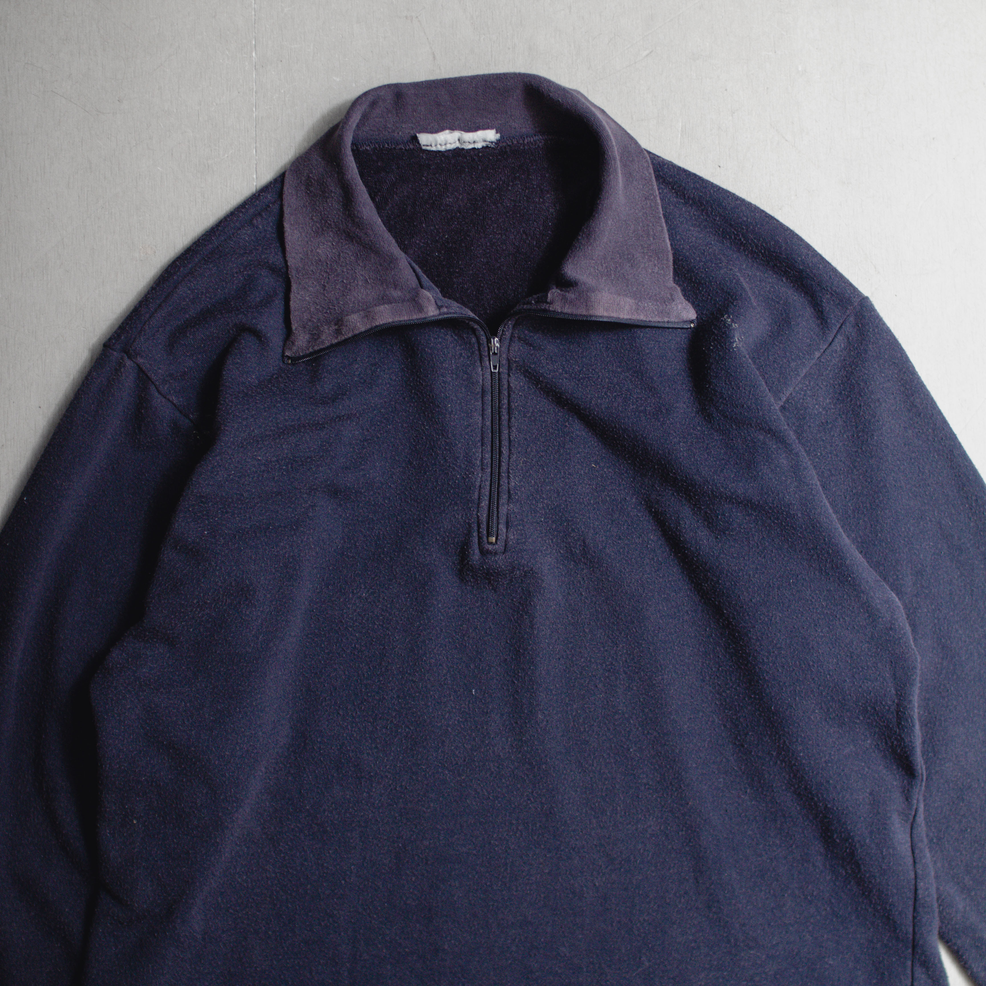 DUTCH ARMY 1/4 ZIP PULLOVER 荷蘭 軍裝 深藍 拉鍊 高領 套頭 刷毛 上衣