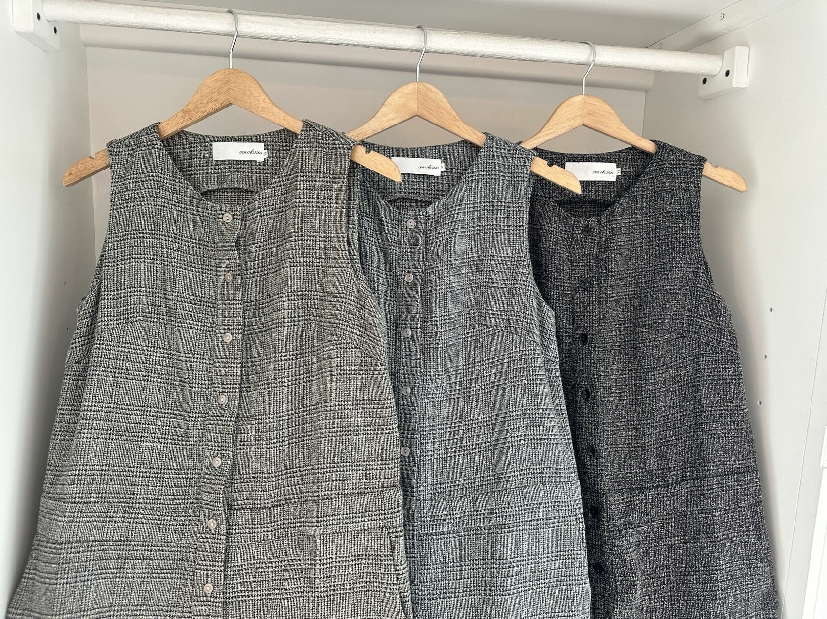 CHECKED BUTTON LONG JUMPSUIT