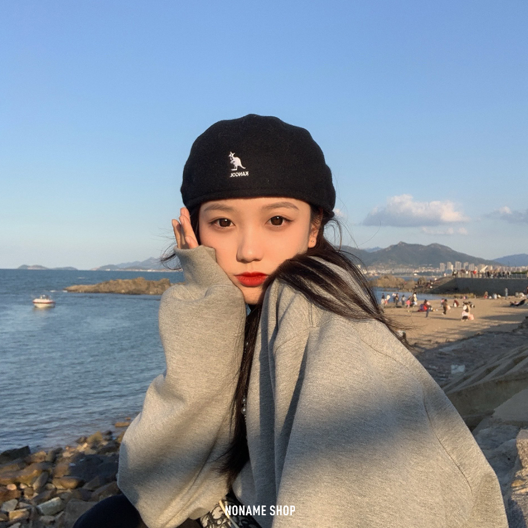KANGOL 英國 袋鼠 基本款 刺繡 羊毛 貝雷帽 兩色