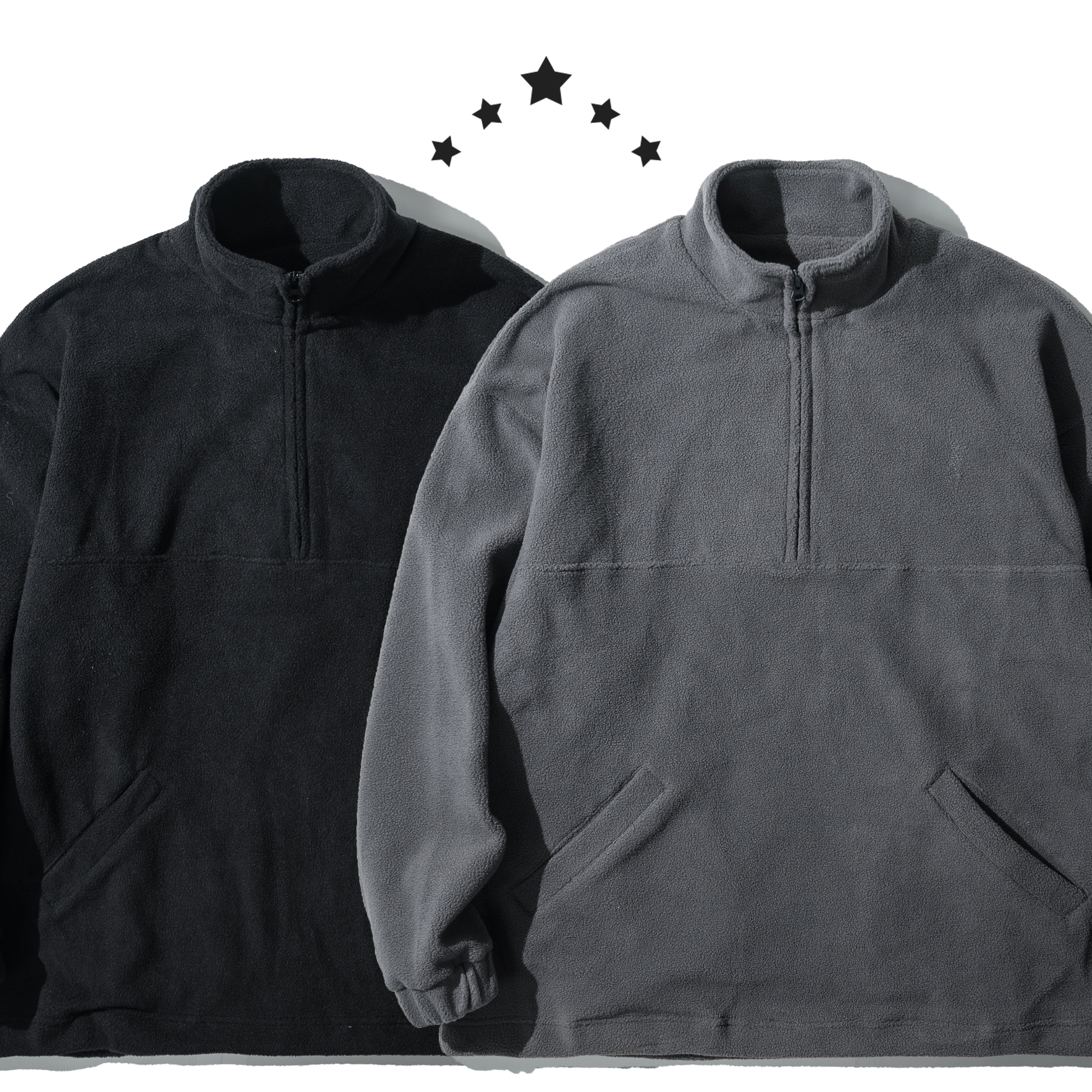 Fleece Half-Zip Sweat 半拉鍊 復古 羊羔毛外套 [P-091]