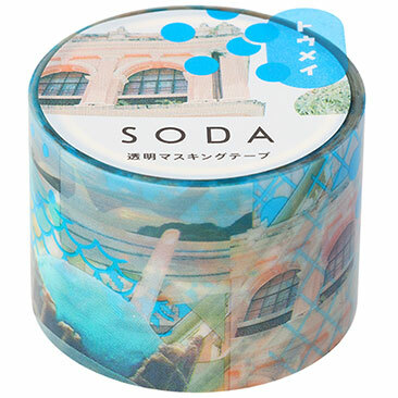 HITOTOKI SODA 寫真 透明PET 膠帶|KING JIM 日本