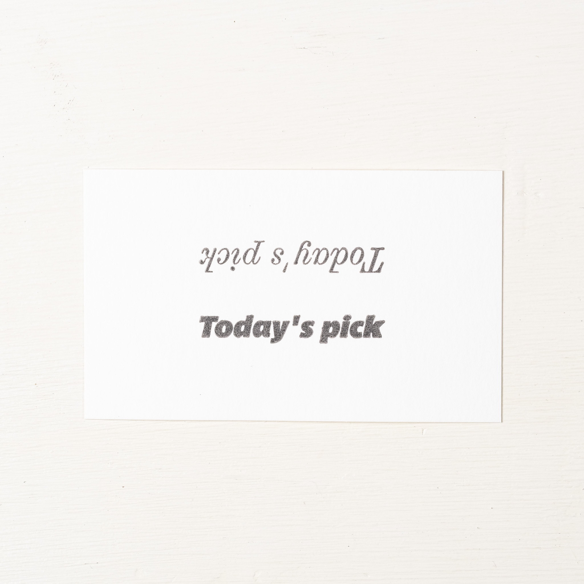 Today's pick 標題棒  膠版印章｜一分之一工作室 台灣