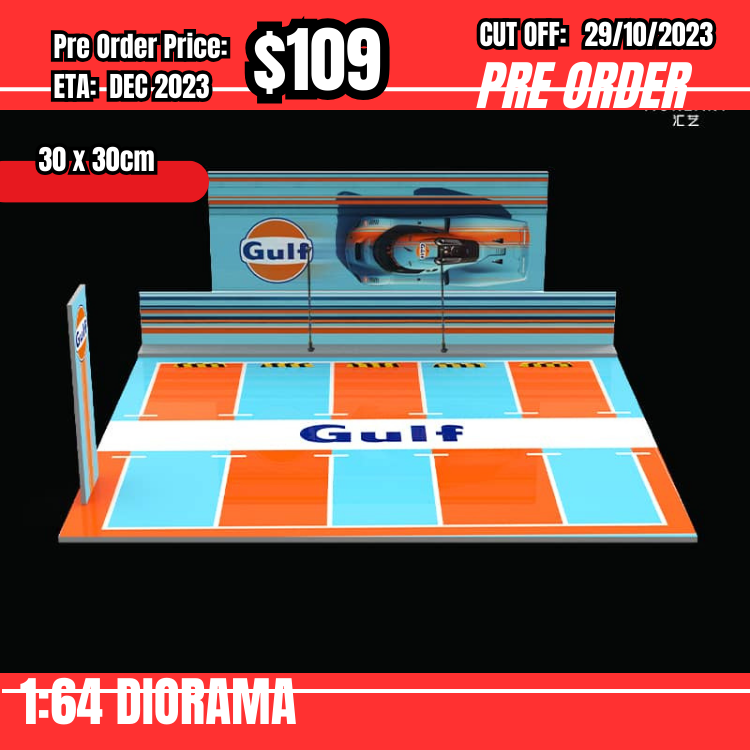 PO-$109 *Moreart* 1:64 Outdoor Parking Lot - Gulf [OD22/10]