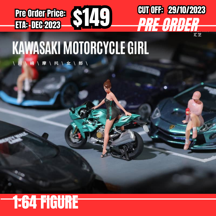 PO-$149 *Moreart* 1:64 Kawasaki Motocycle Girl [OD22/10]