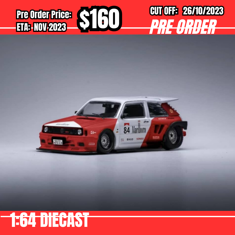 PO-$160 *Liberty64* 1:64 Volkswagen Golf MK2 Widybody Malboro [OD22/10]