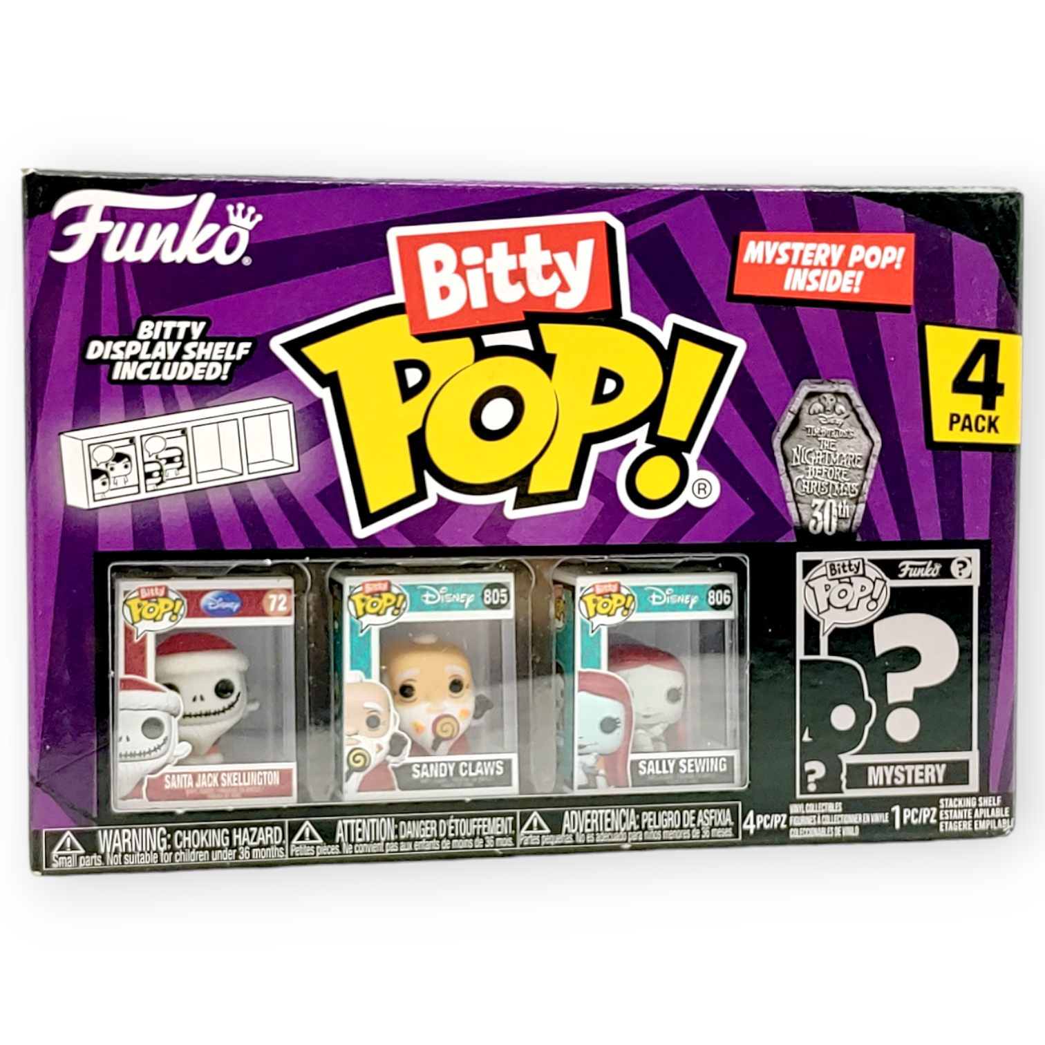 FUNKO Bitty Pop<怪誕城之夜>(聖誕傑克+生蛋老人+莎莉縫紉+隨機)
