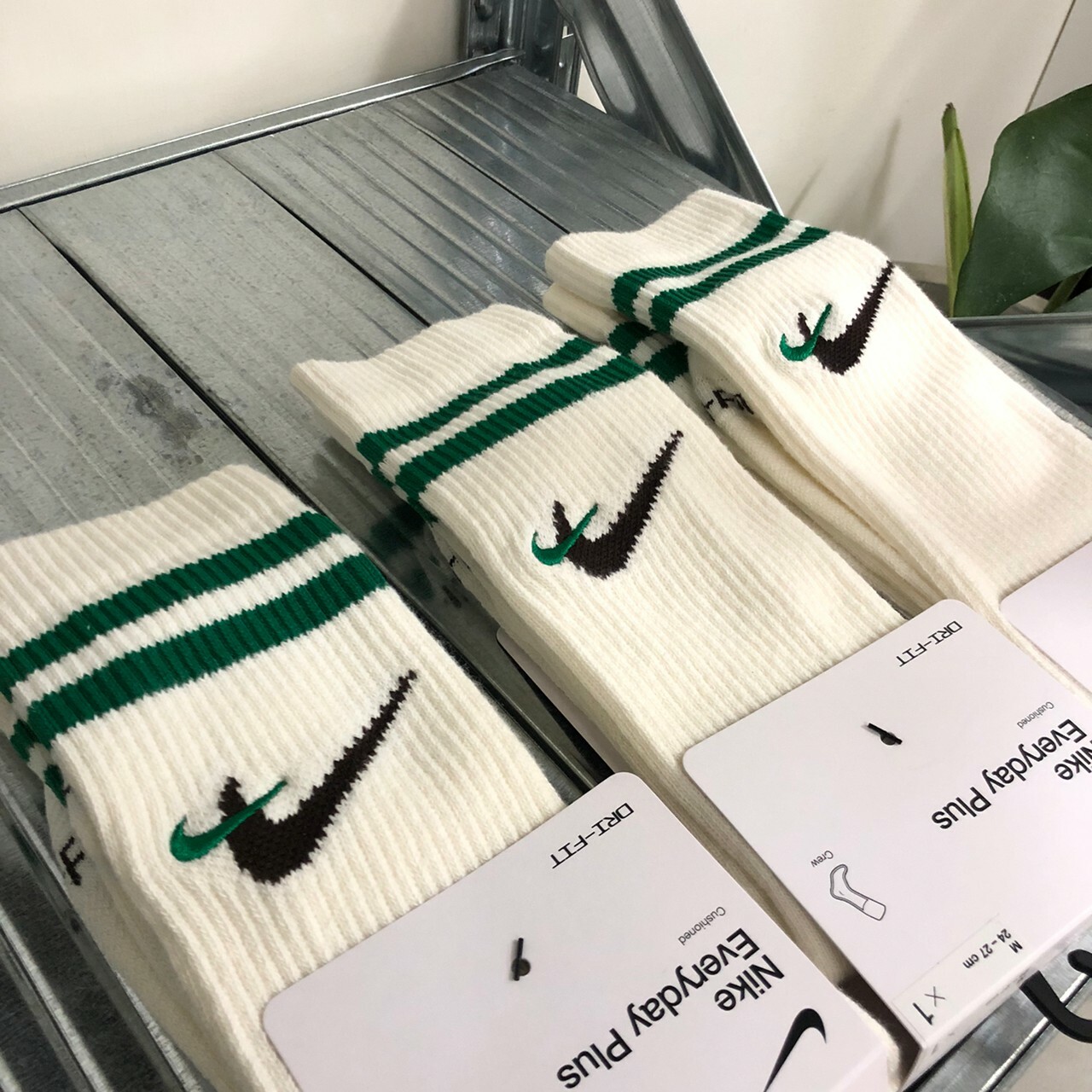 Nike Everyday Plus Cushioned 長襪 高筒襪 雙鉤 雙綠圈 DQ9165-133