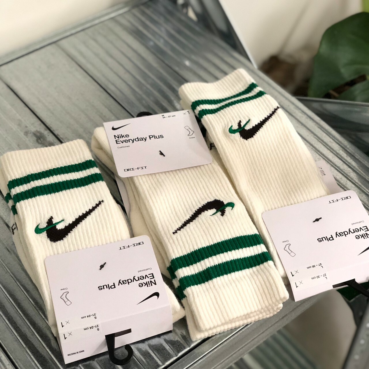 Nike Everyday Plus Cushioned 長襪 高筒襪 雙鉤 雙綠圈 DQ9165-133