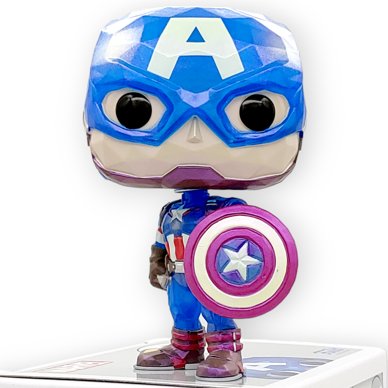 FUNKO POP<迪士尼100週年_MARVEL>美國隊長(鑽石切割版)-No.1268
