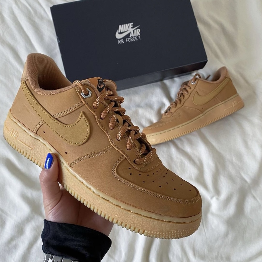 Nike Air Force 1 Low Wheat 麂皮焦糖底小麥色