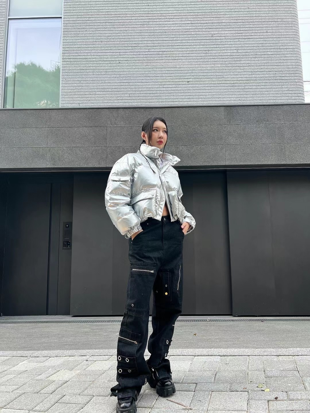 🇰🇷韓國 重工 牛仔 街頭感 設計師款 長褲