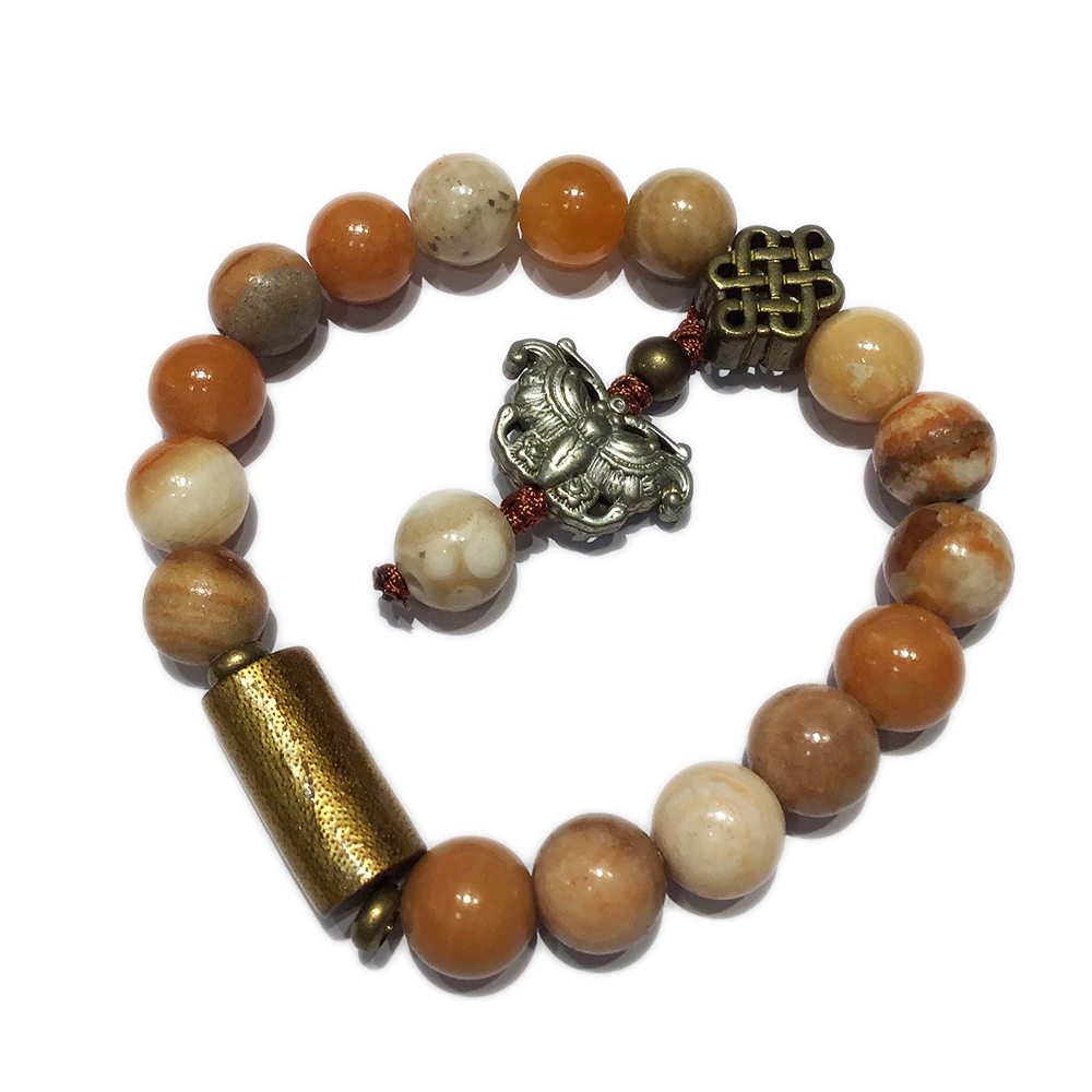 金珊瑚&福疊&龍宮羅漢手珠10mm【十方】130187