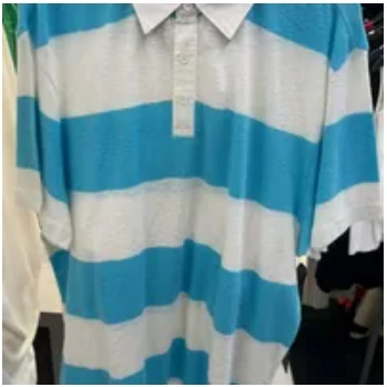 [S] DKNY RUGBY STRIPE POLO,TURQUOISE, M2361111-TUR (SD691)