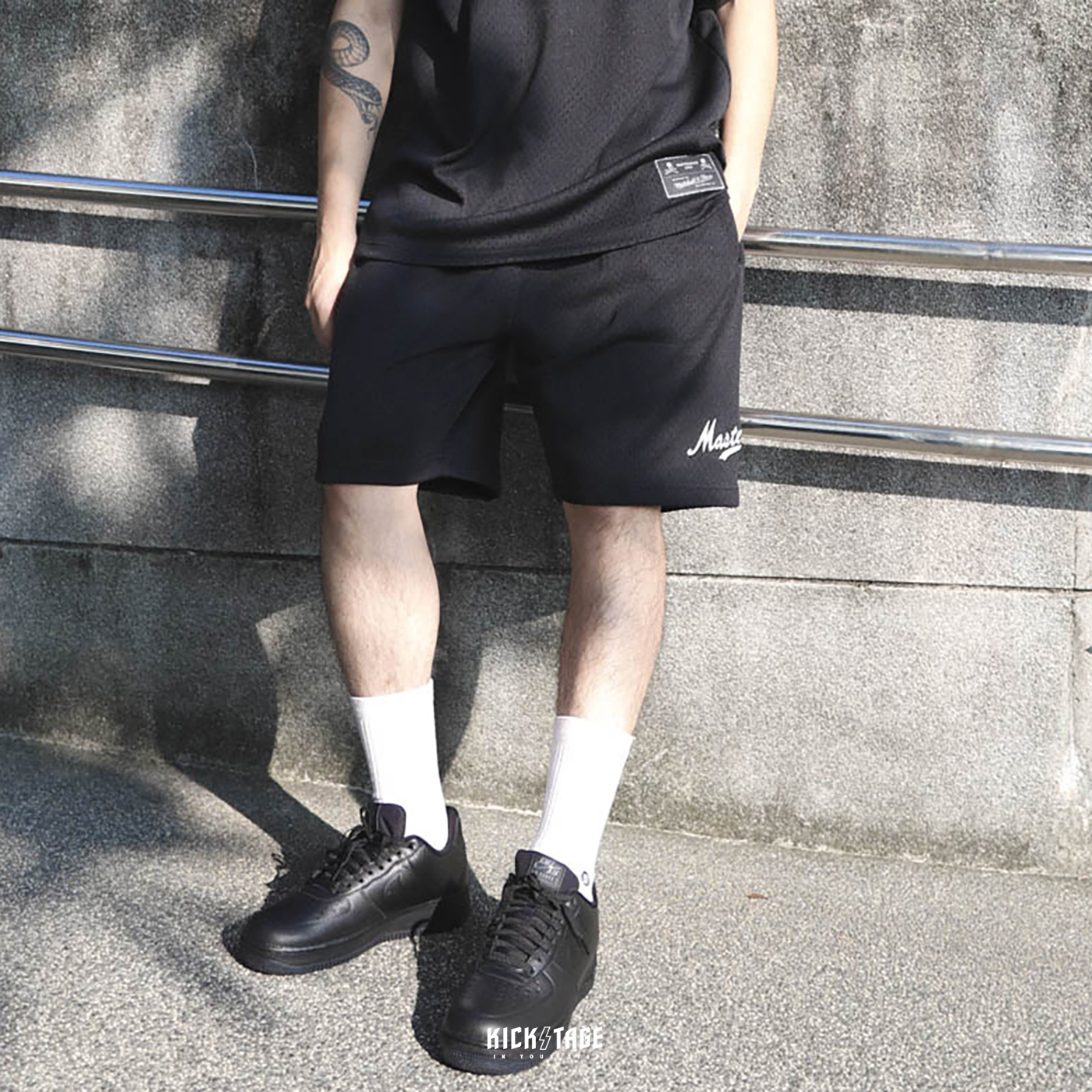 MN X MMJ MESH SHORTS COLLAB 黑色 黑白大骷髏 聯名 刺繡 短褲 球褲【MNSP-SH17A】