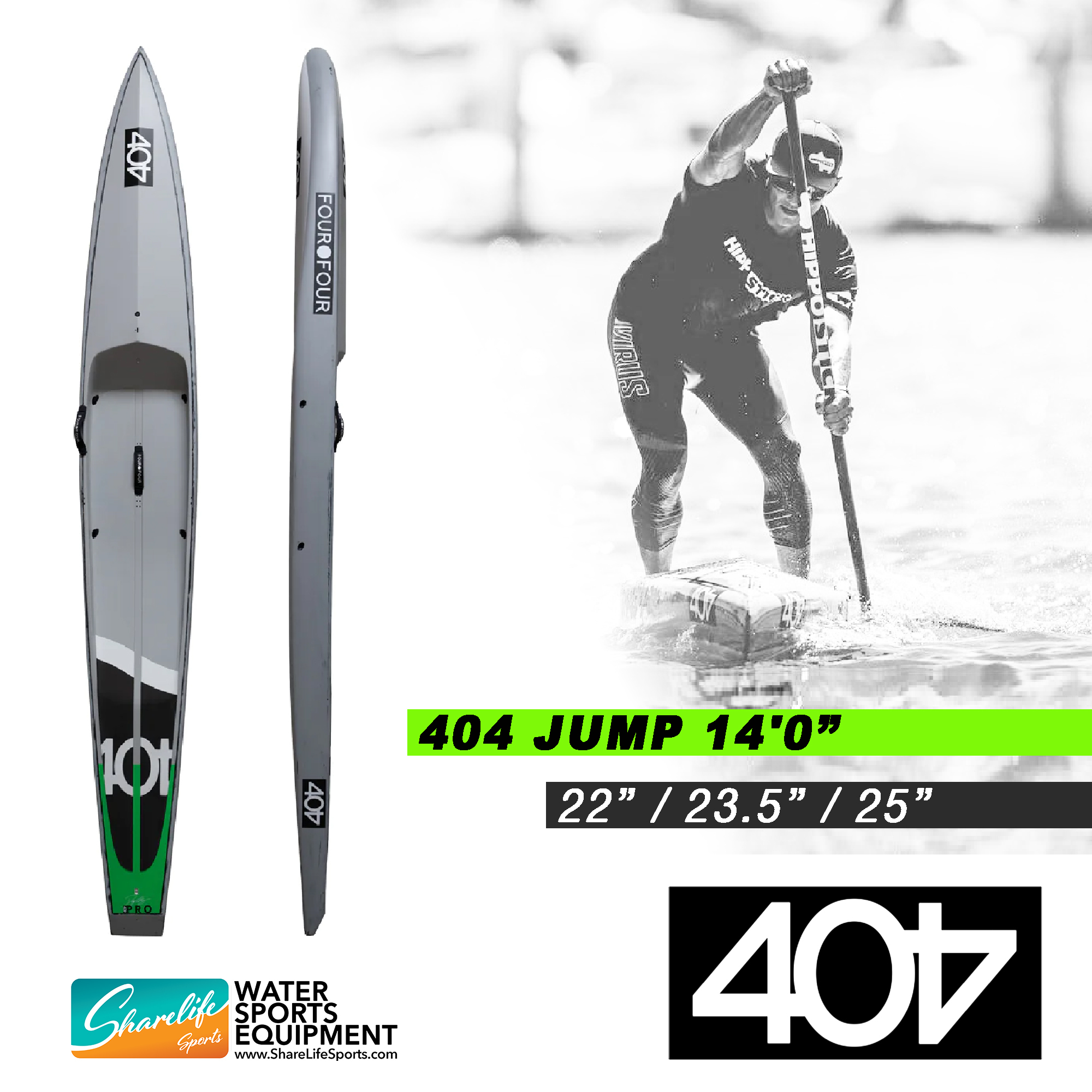 404 Jump 14' Pro Carbon SUP Race Board ( Pre - Order