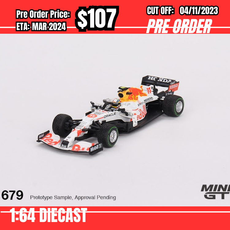 PO-$107 *Mini GT* 1:64 #679 Red Bull RB16B #11 Sergio Pérez  2021 Turkish Grand Prix 3rd Place [OD22/10]