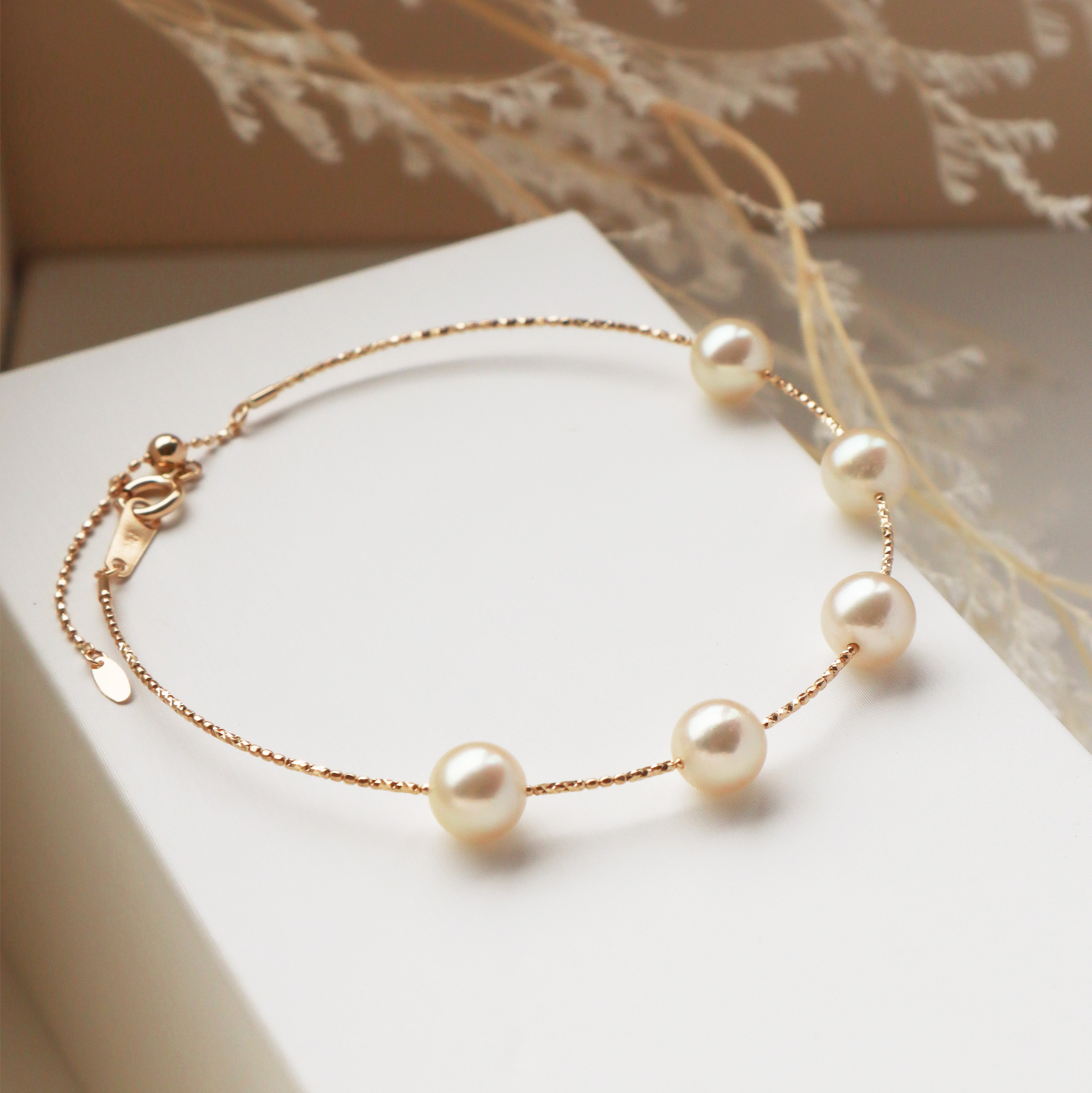 18K/日本設計款系列-環繞珠光手環