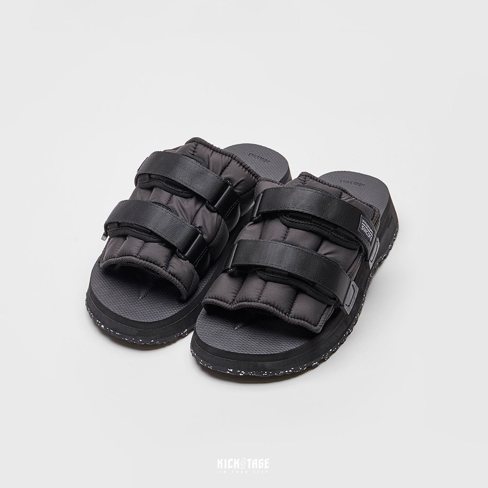 [出清商品售出無退換] SUICOKE MOTO-PUFFab Black 黑色 魔鬼氈 鋸齒 拖鞋【SK23056PFABBK】