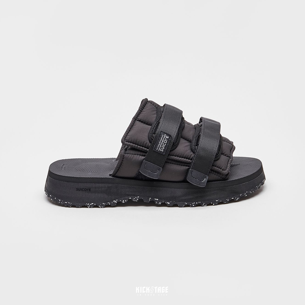 [出清商品售出無退換] SUICOKE MOTO-PUFFab Black 黑色 魔鬼氈 鋸齒 拖鞋【SK23056PFABBK】