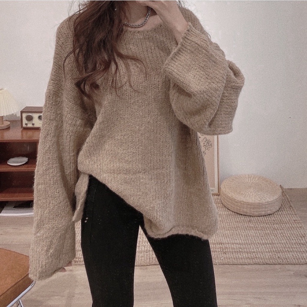 暖呼呼羊毛針織毛衣/四色/慵懶感