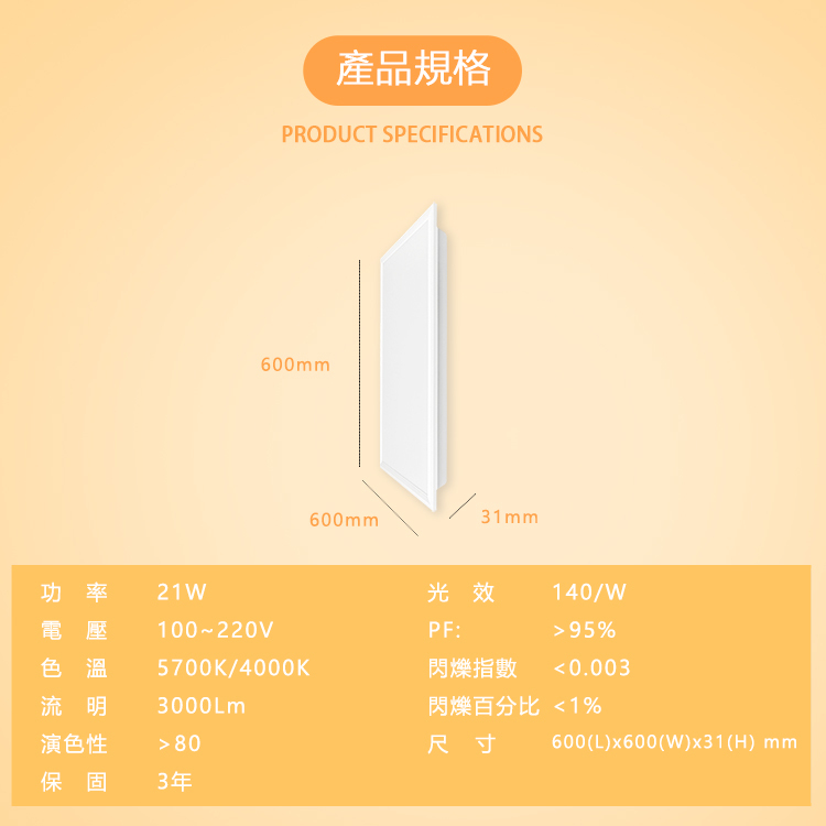 節能標章 平板燈 微笑標章 環保標章 規格
