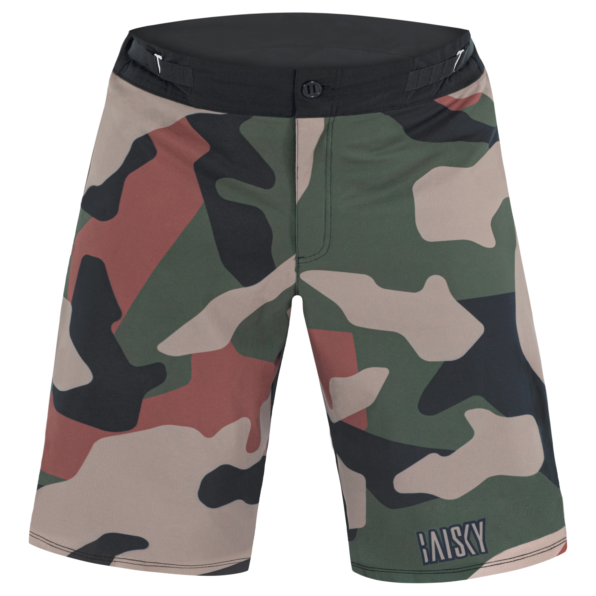 男款越野短褲 山脈 迷彩綠