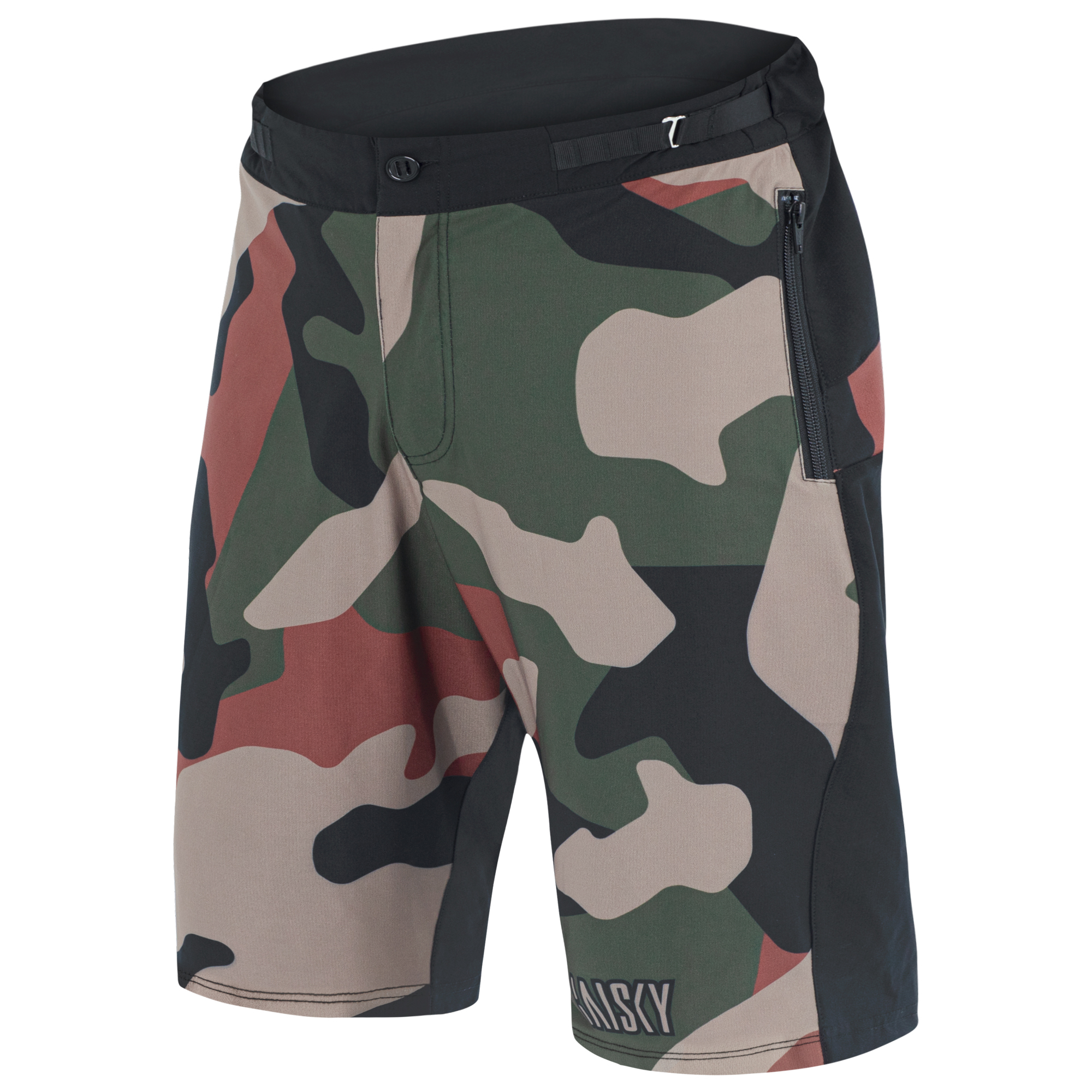 男款越野短褲 山脈 迷彩綠