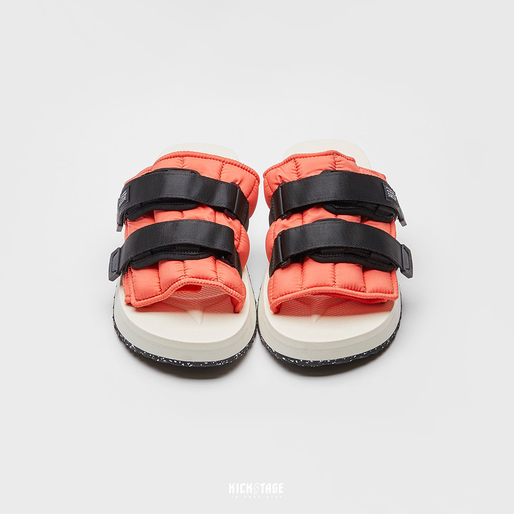 [出清商品售出無退換]  SUICOKE MOTO-PUFFab - Red/ivory 紅象牙白 魔鬼氈 鋸齒 拖鞋【SK23056PFABRI】