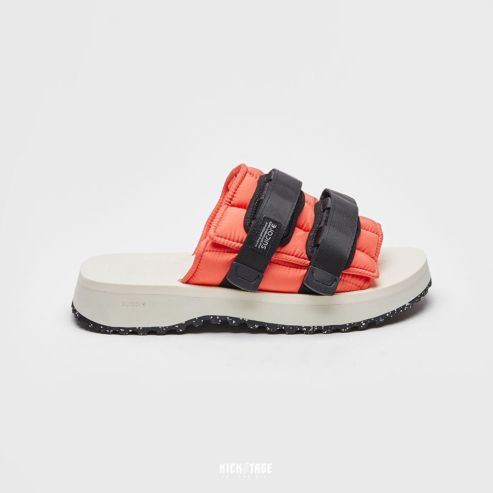 [出清商品售出無退換]  SUICOKE MOTO-PUFFab - Red/ivory 紅象牙白 魔鬼氈 鋸齒 拖鞋【SK23056PFABRI】