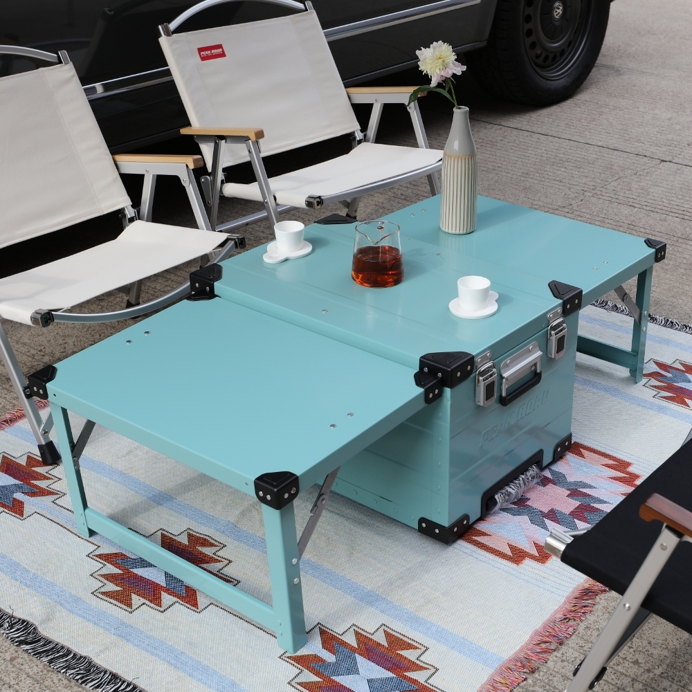 酷麥鋁箱PEAK ROAD附輪拉桿裝備鋁箱(含擴充邊桌)