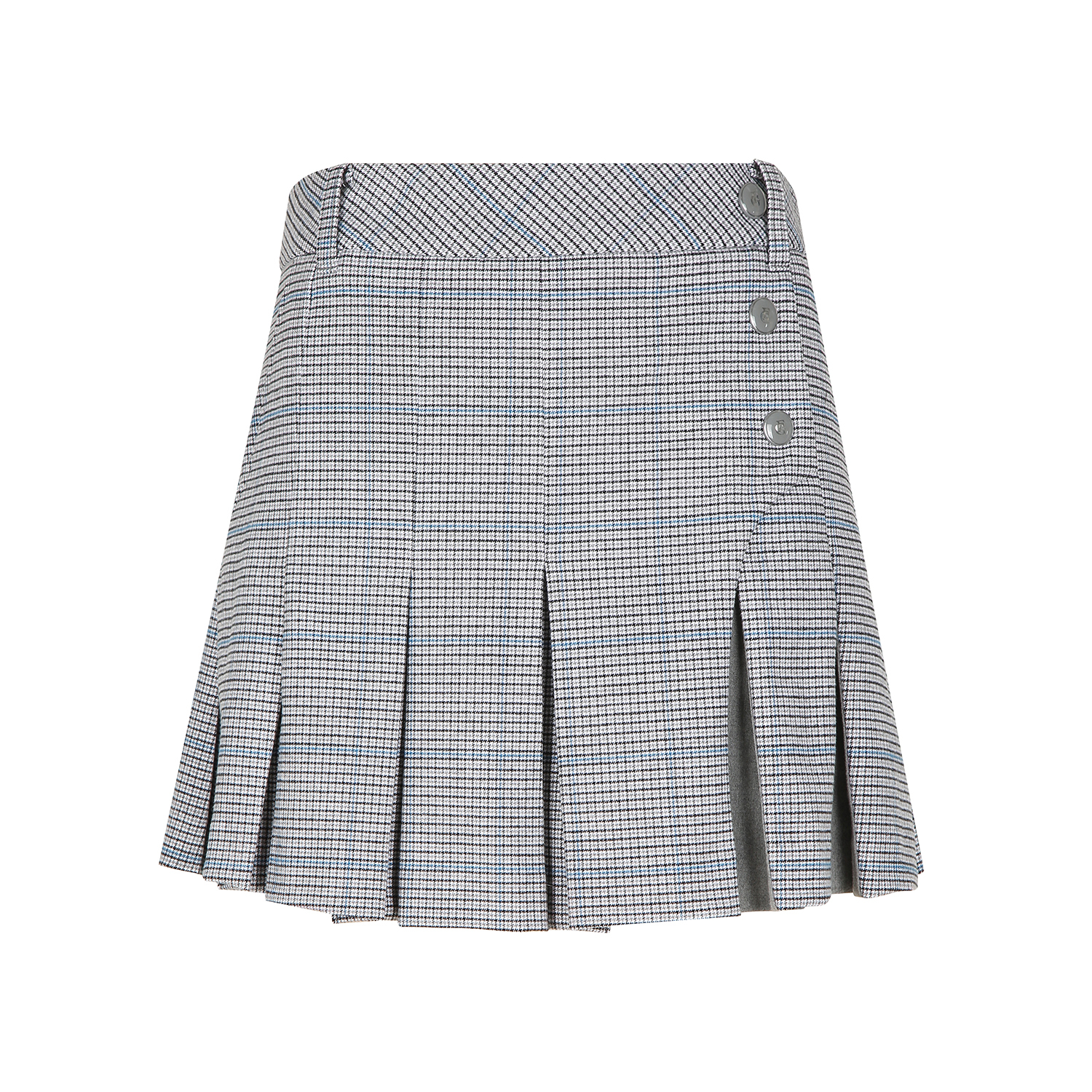 女【現貨】【韓國FanTom】/美拉德風格 時尚混羊毛雙配色格子百褶裙褲/網美推薦高爾夫球裙