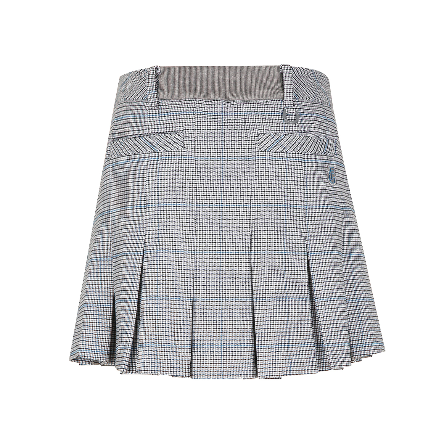 女【現貨】【韓國FanTom】/美拉德風格 時尚混羊毛雙配色格子百褶裙褲/網美推薦高爾夫球裙