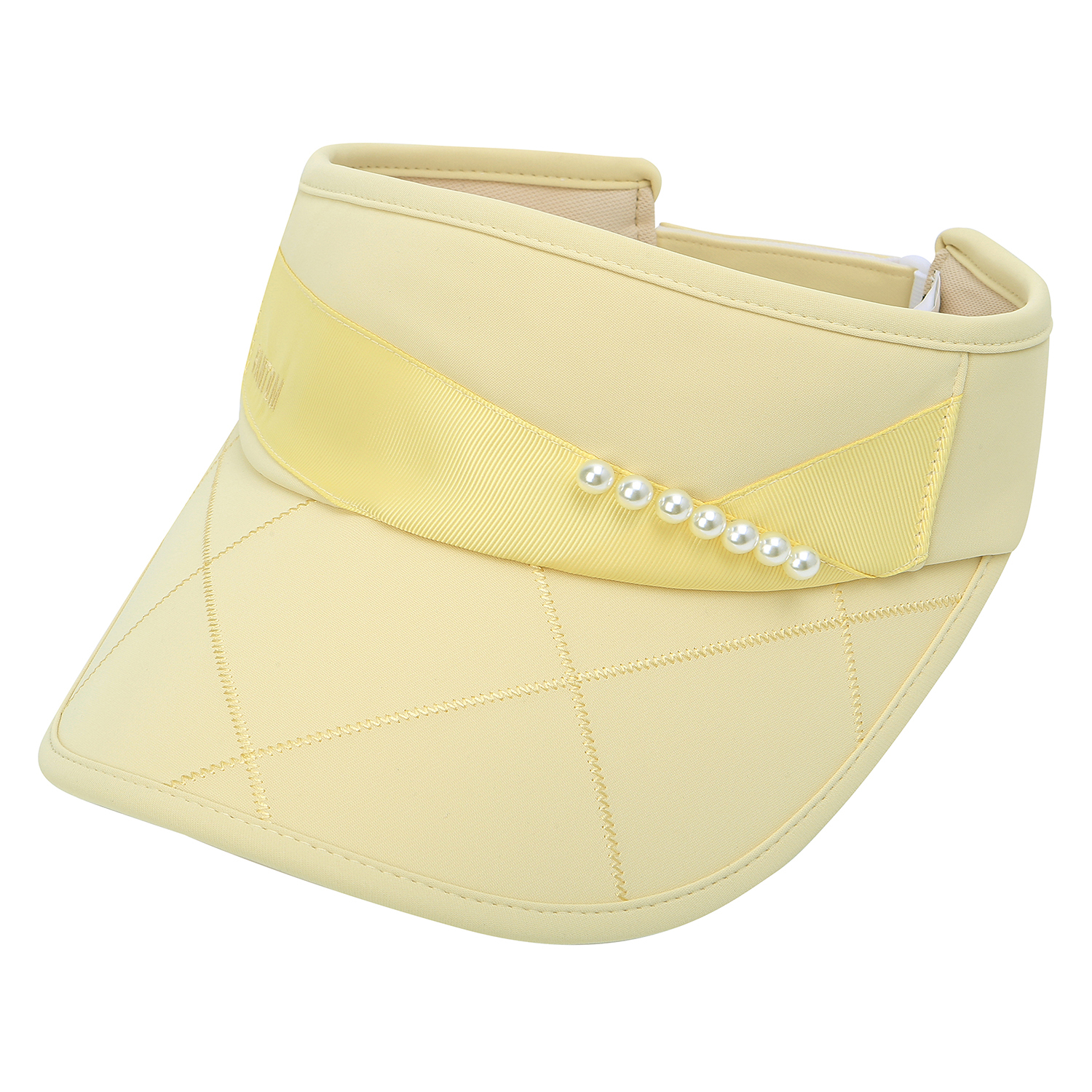 女10M【韓國FanTom】/正韓氣質優雅珍珠裝飾中空帽/遮陽帽 高爾夫球帽