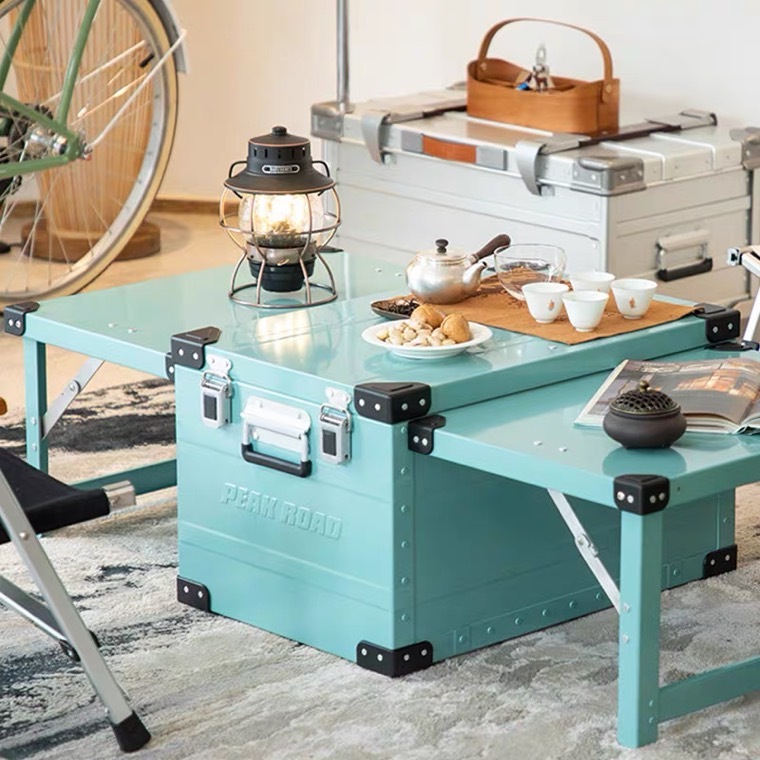 酷麥鋁箱PEAK ROAD繽紛輕便裝備箱(含擴充邊桌)