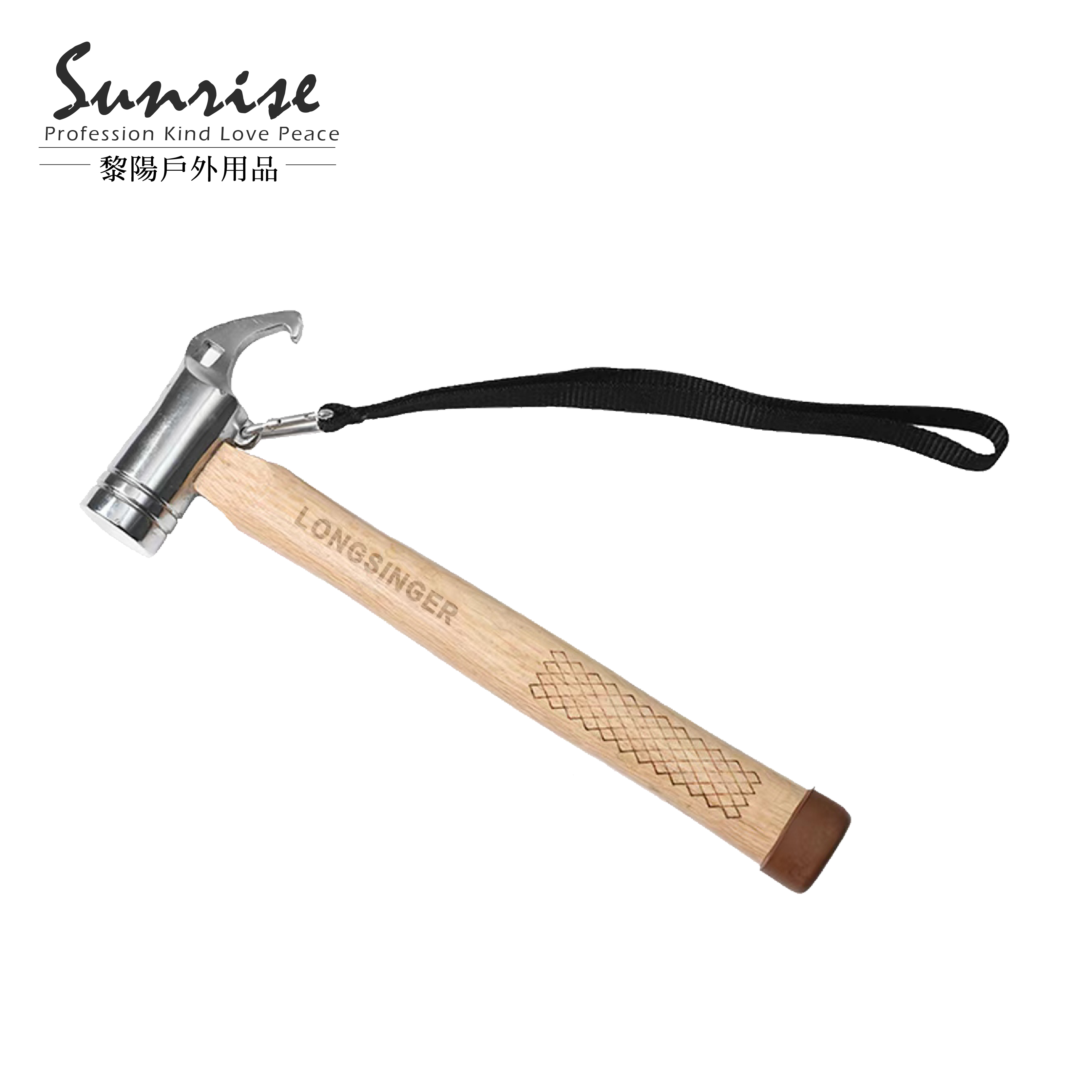 多功能鐵錘 登山/戶外露營/鐵錘/實木手柄/強力抗拉 69CBZ07193